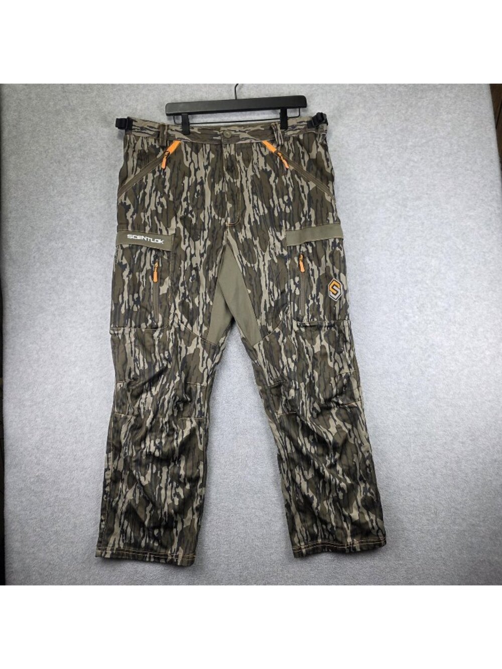 ScentLok Carbon Alloy Hunting Pants Mens XL 38x32 Bottomland Camo Stretch